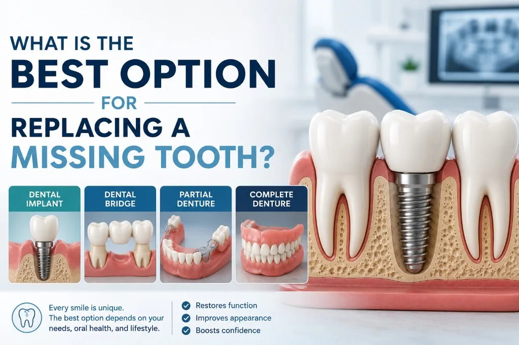 Featured image for the article: What Is the Best Option for Replacing a Missing Tooth in Virginia?