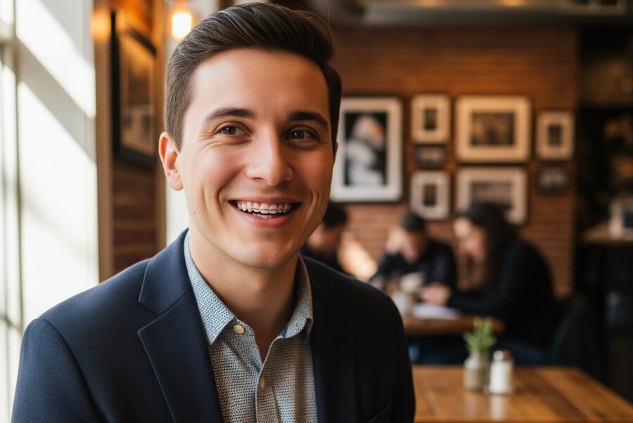 Young adult showing natural smile after dental bonding in Alexandria VA